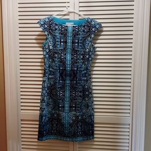 London Times printed sheath dress size 6P